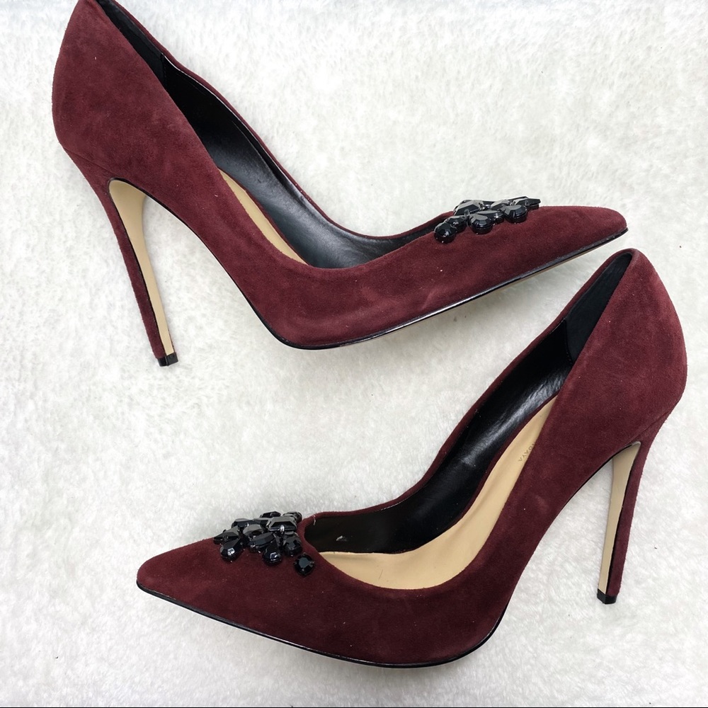 Daya by Zendaya Maroon Pointed Toe Pumps 9.5